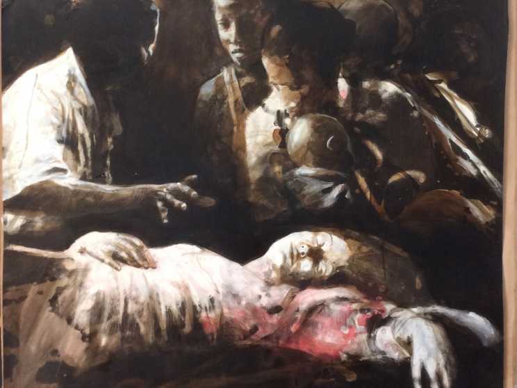 René Francès  - Hommage au Caravage - Mort de la Vierge